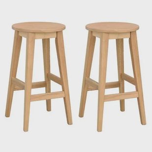 Rowico Home Austin houten barkruk naturel - 65 cm - set van 2