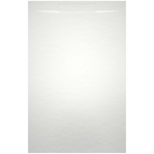 Riho Isola Douchevloer 100x80x3cm Kunstmarmer Leisteen structuur mat wit D007005105