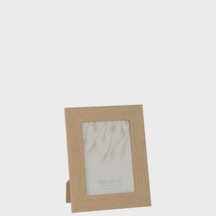 J-Line fotolijst Gewoven - hout - donkerbeige - 2 stuks