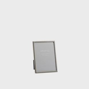 J-Line fotolijst Schuin Lijnen - metaal - zilver - medium - 2 stuks