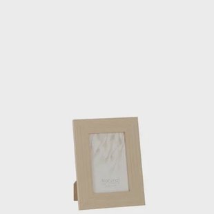 J-Line fotolijst Gewoven - hout - lichtbeige - 4 stuks