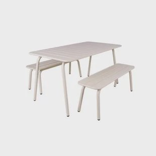 Metalen picknickset Max 150 cm ivoor 3-delig