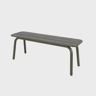 MaximaVida metalen tuinbank Max 120 cm olijfgroen - zonder rugleuning MaximaVida metalen tuinbank Max 120 cm olijfgroen - zonder rugleuning