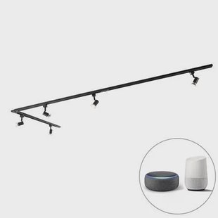 QAZQA Smart railsysteem zwart 1-fase 5-lichts incl. Wifi GU10 -