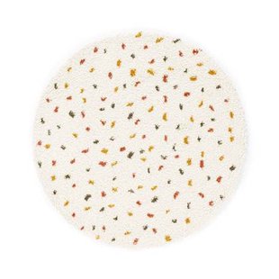 Boho&me Rond hoogpolig vloerkleed stippen Artisan - wit|multi - 300 cm