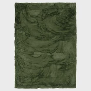 Tapeso Zacht hoogpolig vloerkleed - Comfy plus - olijfgroen - 200x290