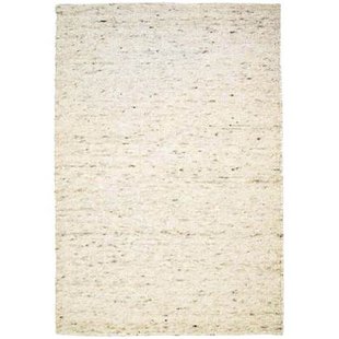 Tapeso Wollen vloerkleed handweef Ylva - beige - 200x240 cm