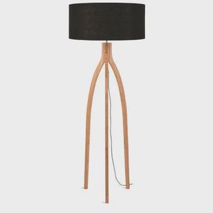 GOOD&MOJO Vloerlamp Annapurna - Zwart|Bamboe - Ø60cm