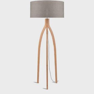 GOOD&MOJO Vloerlamp Annapurna - Taupe|Bamboe- Ø60cm