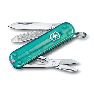 Victorinox Classic SD Transparent zakmes - Tropical Surf - 7 functies