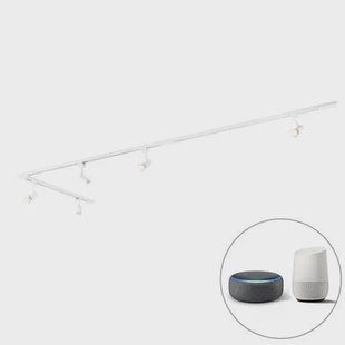 QAZQA Smart railsysteem wit 1-fase 5-lichts incl. Wifi GU10 - Iconic
