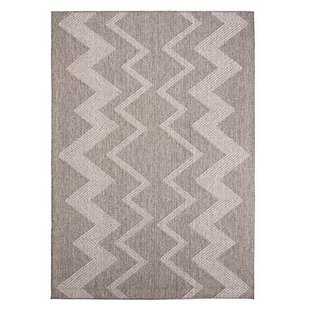 Boho&me Buitenkleed zig zag Sunny - zilver - 160x230 cm