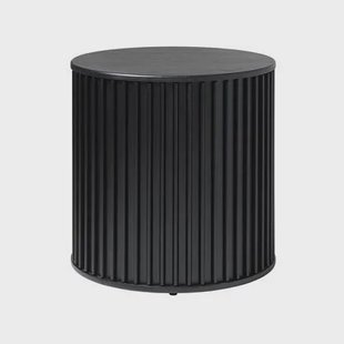 Olivine Redmer Ronde Houten Bijzettafel Ø 60 cm - Zwart