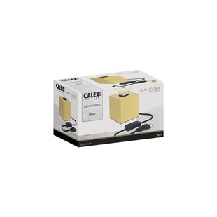 Calex tafellamp in kubusvorm, goud