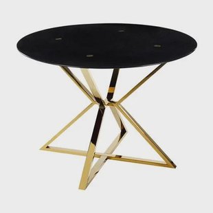 Beliani - BOSCO - Eettafel - Zwart - Veiligheidsglas Beliani - BOSCO - Eettafel - Zwart - Veiligheidsglas
