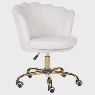 Beliani - MONTICELLO - Bureaustoel - Wit - BouclÃ©