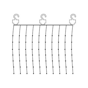STAR TRADING LED lichtgordijn Dew Drop, hoogte 100 cm