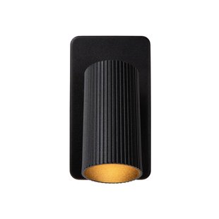 Lucide Wandspot Clubs, 1-lamp, zwart
