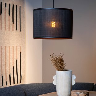 Lucide Hanglamp Tagalog van rotan, zwart/naturel Lucide Hanglamp Tagalog van rotan, zwart/naturel
