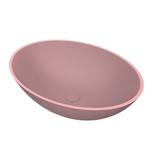 Waskom BWS Prince Cast Marble 49x34 cm Ovaal Mat Roze