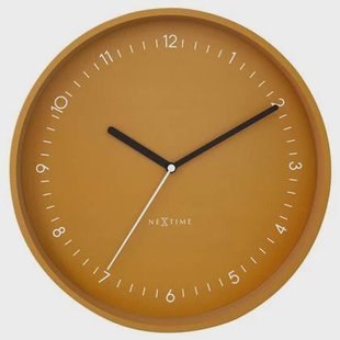 NeXtime - Wandklok 30cm-Stil-Geel-Aluminium-NeXtime Berlin
