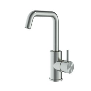 Wastafelmengkraan Hotbath Archie Met Draaibare Uitloop Zonder Waste RVS316