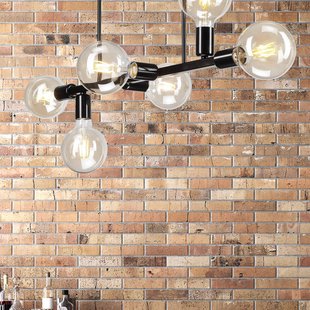 Lamkur Plafondlamp Eliza, 6-lamps, zwart