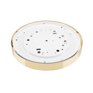 Lamkur Plafondlamp Jaris, glas gewelfd, Ø 36 cm, goud