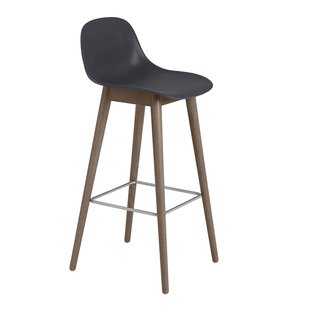 Fiber Barkruk - Houten Onderstel