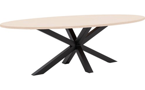 Goossens Eettafel Stone, Ovaal 250 x 120 cm