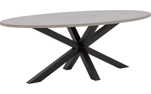 Goossens Eettafel Stone, Ovaal 220 x 120 cm