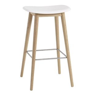 Fiber Barkruk - Houten Onderstel