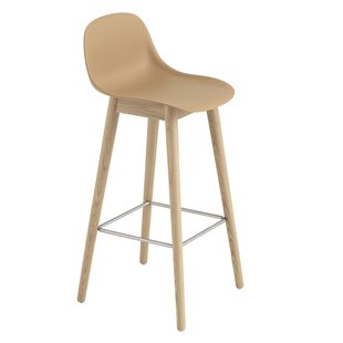 Fiber Barkruk - Houten Onderstel