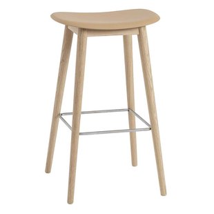 Fiber Barkruk - Houten Onderstel