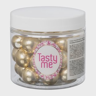 Tasty Me crispy chocolade ballen - goud - 100 gram