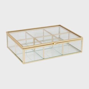 Theedoos - 20x15x5 cm - goud