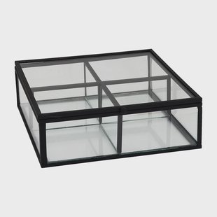 Theedoos - 15x15x5.5 - zwart