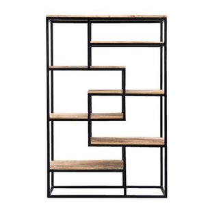 Leen Bakker - Wandmeubel Kyan - Zwart/naturel - 180x120x40 Cm - Hout/Metaal - Zwart#Bruin