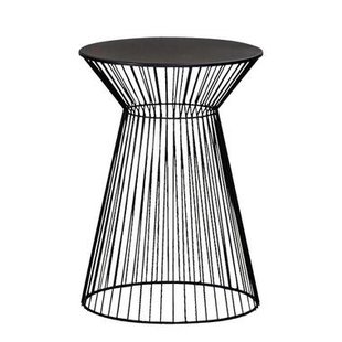 Leen Bakker - Bijzettafel Napels - 47xØ33 Cm - Metaal - Zwart