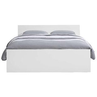 Leen Bakker - Bed Naia - Hoogglans - 140x200 Cm - Spaanplaat - Wit