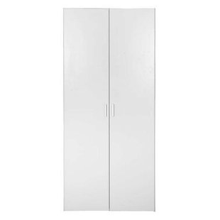 Leen Bakker - Kledingkast Space 2-deurs - 175,4x77,6x49,5 Cm - Spaanplaat - Wit - 49.5x77.6x175.4 Cm
