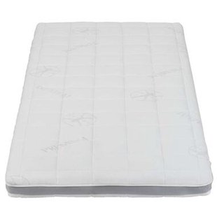 Leen Bakker - Topmatras Elin - Comfortschuim - 90x200x10 Cm - Polyester - Wit