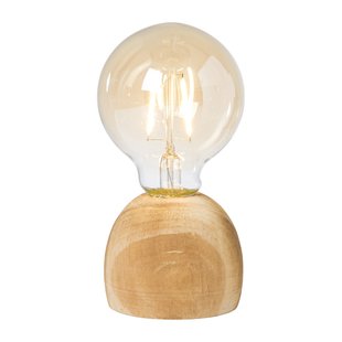 LED lamp houten voet - hout/glas - ø8x13.5 cm LED lamp houten voet - hout/glas - ø8x13.5 cm