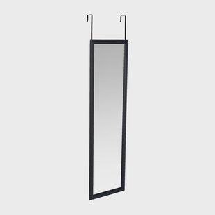Deurspiegel - zwart - 34x124 cm