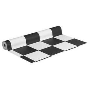 Leen Bakker - Vinyl Swing - Zwart/wit - PVC - Zwart#Wit - B400 Cm