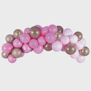 Kit ballonnenboog - roze/goudkleurig - 60 stuks Kit ballonnenboog - roze/goudkleurig - 60 stuks