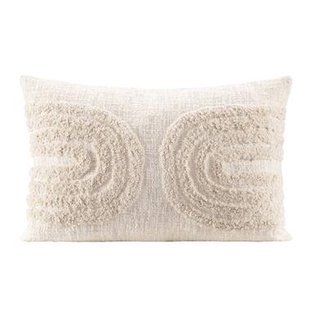 1+1 Gratis Leen Bakker - Sierkussen Mels - Off-white - 40x60 Cm - Polyester - Wit