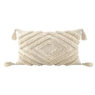 Op=Op | Leen Bakker - Sierkussen Julin - Off-white - 30x50 Cm - Katoen - Wit