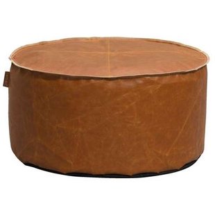Lebel poef Jens - cognac - 60x30 cm - Leen Bakker Lebel poef Jens - cognac - 60x30 cm - Leen Bakker