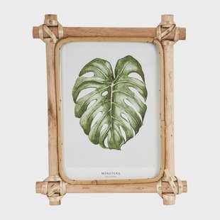 Fotolijst met rotan frame - 13x18 cm